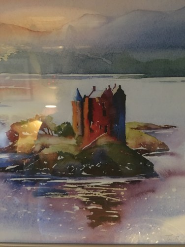 photograph of my poster of Castle Stalker