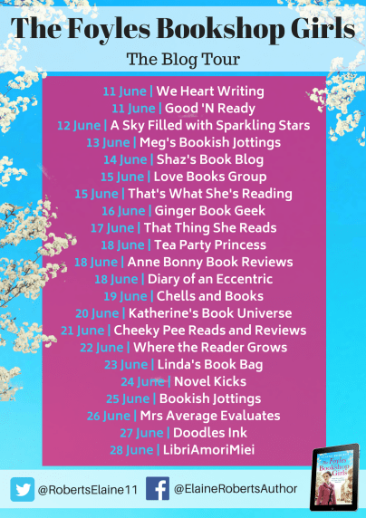 The Foyles Bookshop Girls blog tour banner