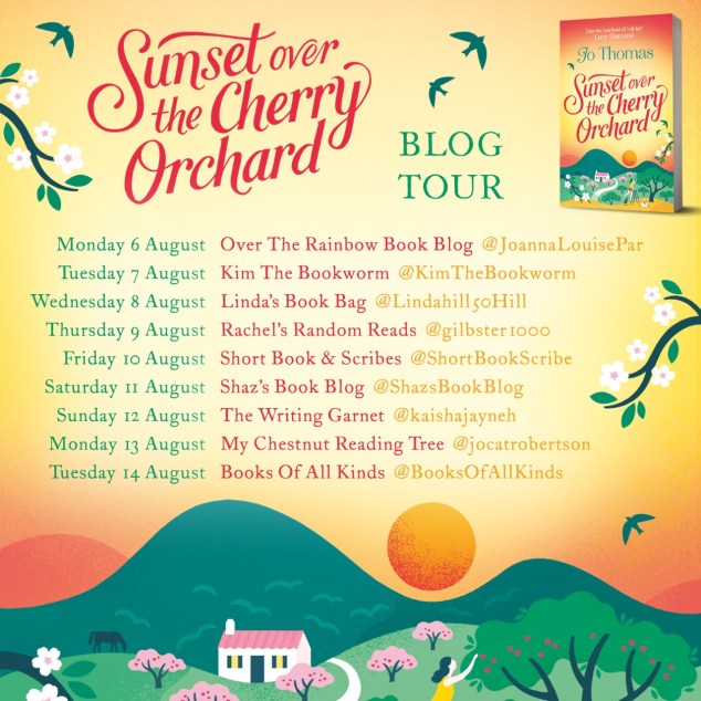 Sunset Over Cherry Blog Tour Poster
