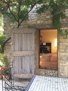 Rob's piano in music room. Provence